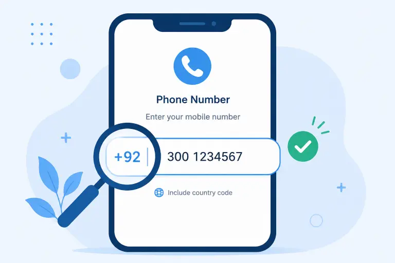 Checking correct phone number format for Telegram verification