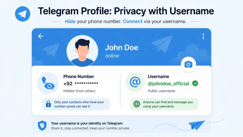 Telegram Username Instead of Phone Number