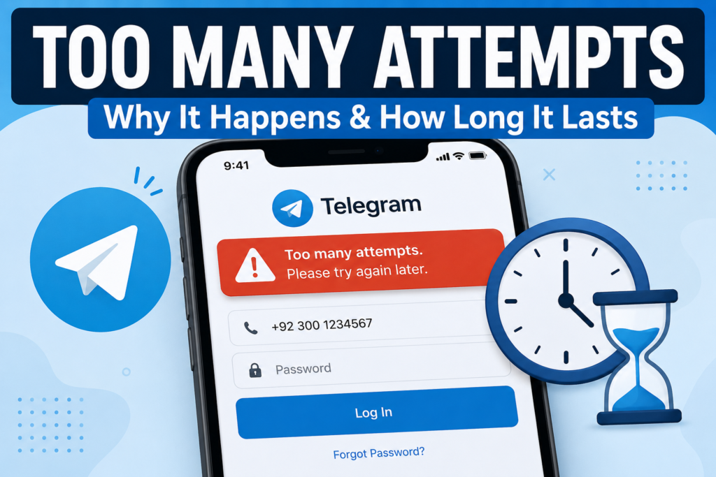 Telegram Says “Too Many Attempts”? How to Fix It (2026)