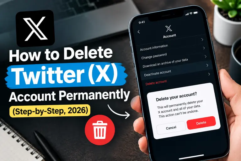 How to Delete Twitter (X) Account Permanently (Step-by-Step, 2026)